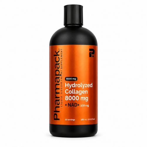 Collagen 8000mg + NAD+ Liquid Supplement – Hyaluronic Acid, Vitamin C, Anti-Aging